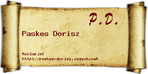 Paskes Dorisz névjegykártya